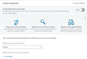 LinkedIn career interests 2019 02 13 13 14 41
